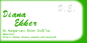 diana ekker business card